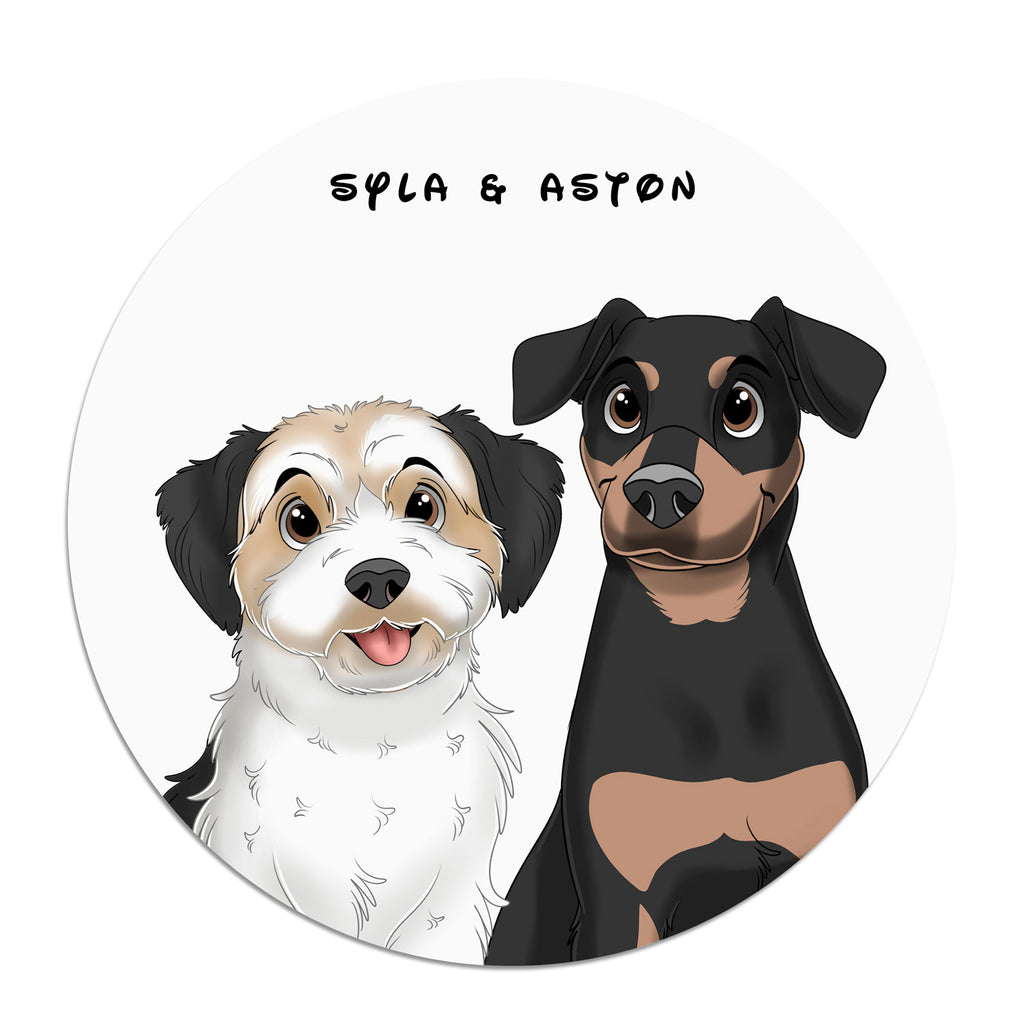 Muurcirkel Cartoon Portret