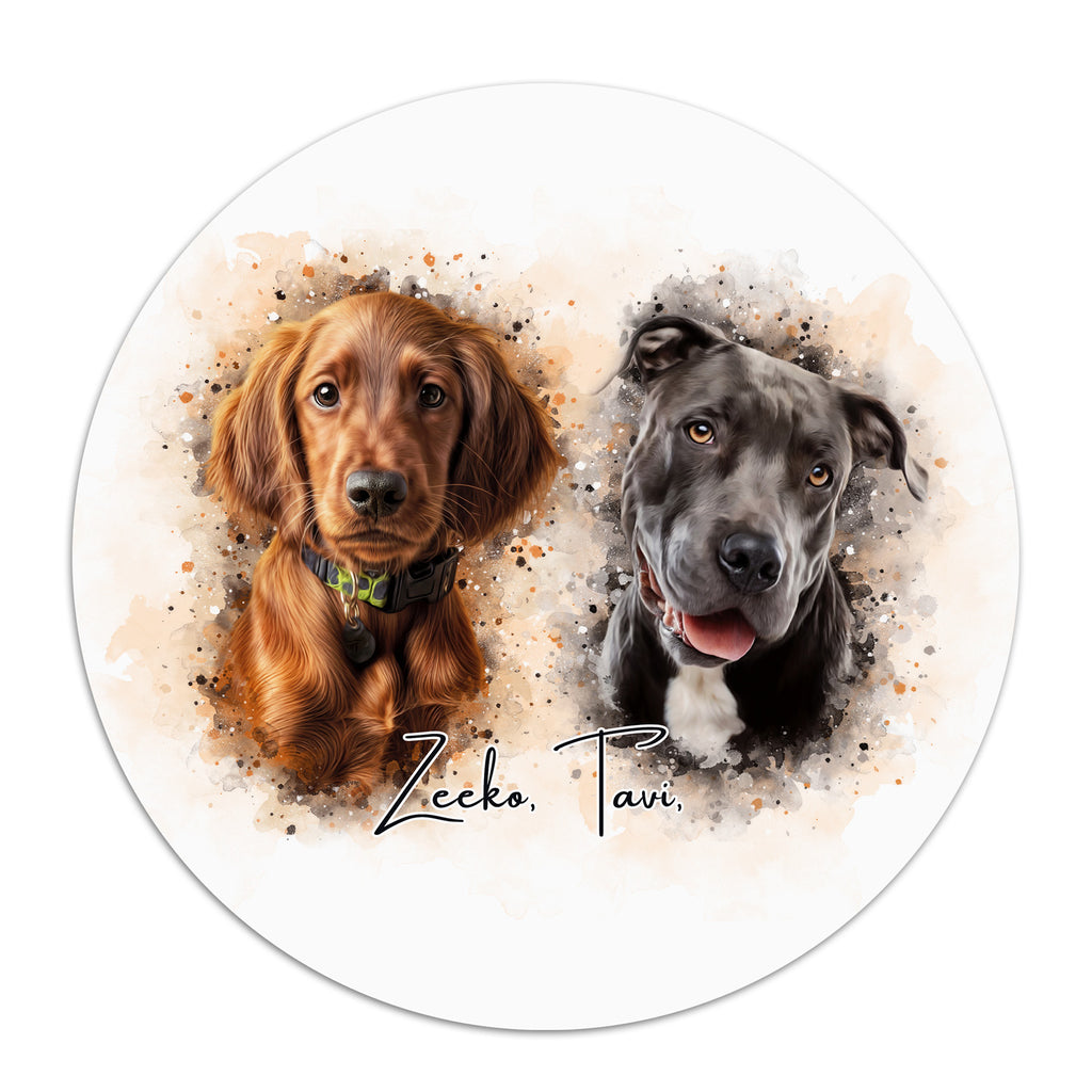 Muurcirkel Watercolor Portret