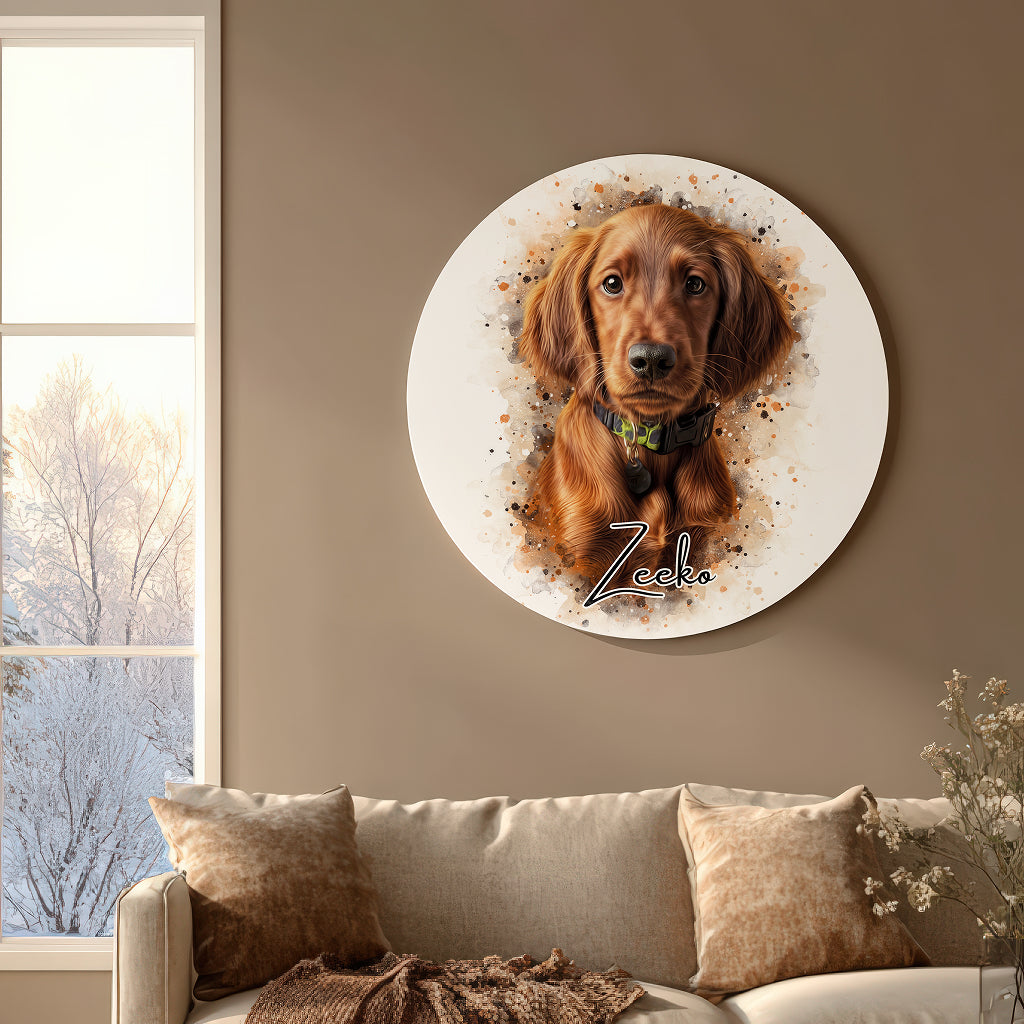 Muurcirkel Watercolor Portret