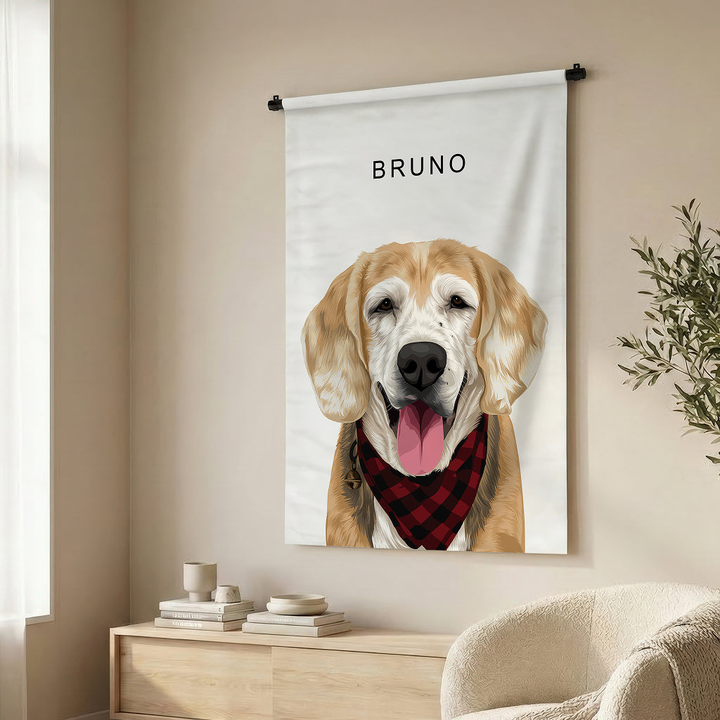 Wandkleed Realistisch Portret (inc Roede)