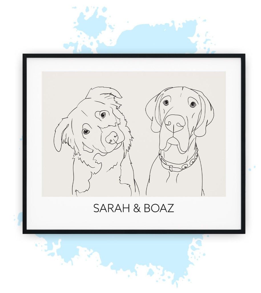   Twee-Beige-Poster met lijst-30x40 CM