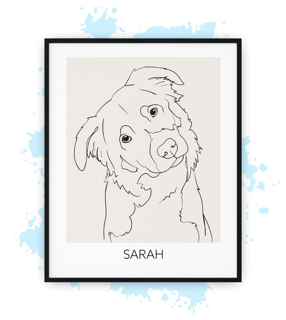  Één-Beige-Poster met lijst-30x40 CM