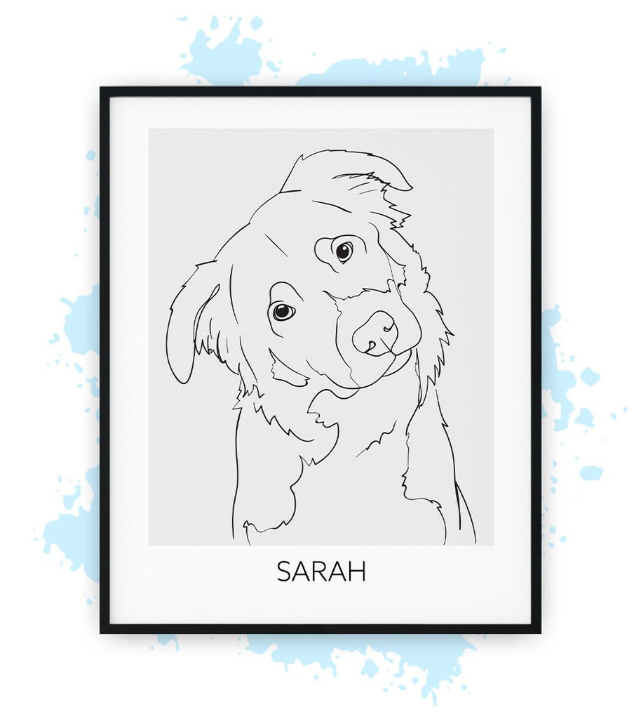 Één-Grijs-Poster met lijst-30x40 CM