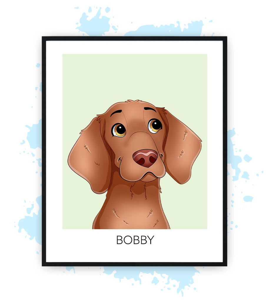 Één-Groen-Poster met lijst-30x40 CM