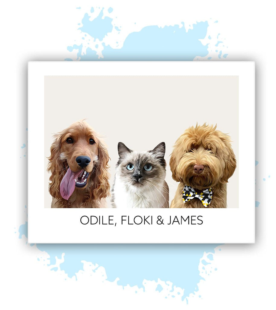 Drie-Beige-Losse poster-30x40 CM