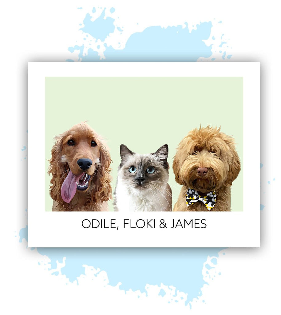 Drie-Groen-Losse poster-30x40 CM